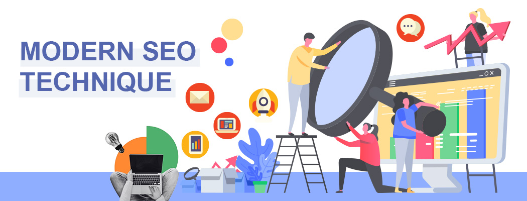 Modern SEO Services take a Different Approach, Your Goals, Site Audit, Competitive Analysis, Keyword Research, Mapping Optimization, Implementation, Monitor Traffic & Rankings, Refine SEO Plan, Content Creation, Reporting & Refinement